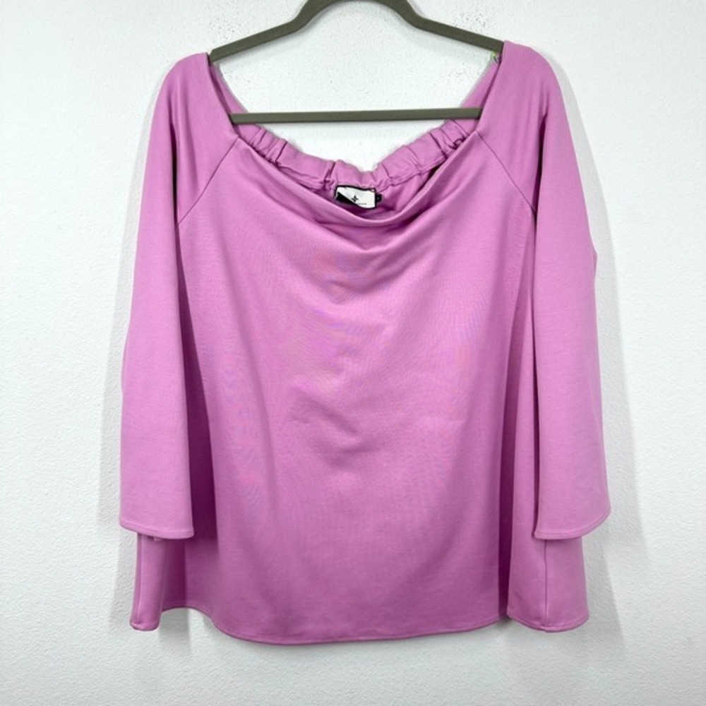 Tuckernuck Size XL Miranda Lilac Purple Off the Shoulder 3/4‎ Sleeve Blouse